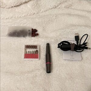 Bestidy Electric Nail Drill Set with Pink Accents
